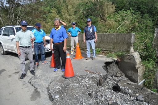 台东县东河乡泰源往七块厝的产业道路灾后复建工程,台东县府17日提澄清