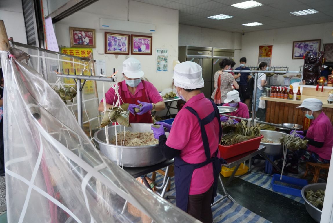 Busy making zongzi