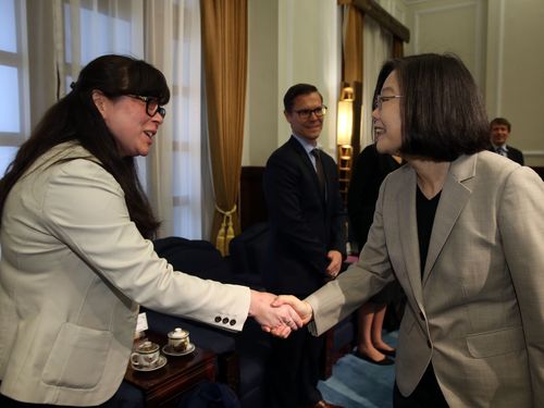 President Tsai Ing-wen (right)