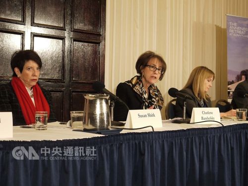 Susan Shirk (left)