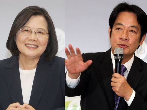 President Tsai Ing-wen (蔡英文, left) and former Premier Lai Ching-te (賴清德)