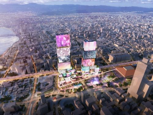 Taipei Twin Tower design (Photo courtesy of Nan Hai Development Ltd.)