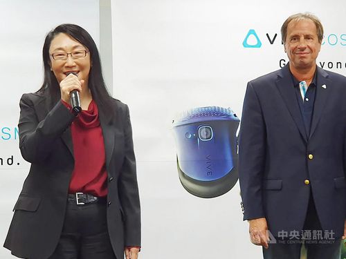 Cher Wang (王雪紅, left) and Yves Maitre
