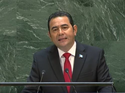 Guatemala President Jimmy Morales (Photo taken from UN Youtube channel)