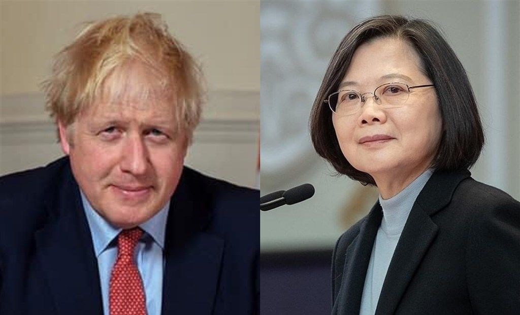 President Tsai Ing-wen (蔡英文, right) and British Prime Minister Boris Johnson / Right image taken from (https://www.facebook.com/tsaiingwen) and left image taken from (facebook.com/borisjohnson)