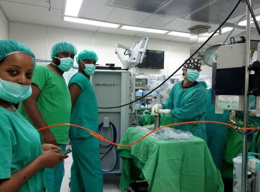 Ethiopia nationals pose for picture while receiving training in a hospital in Taiwan some time in 2018. Photo taken from Tri Service General Hospital Facebook page.