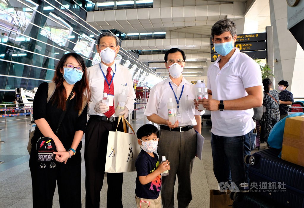 At the Delhi airport Monday.