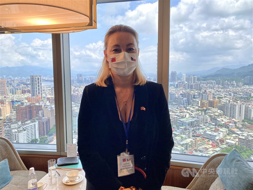 Prague Philharmonia Director Kateřina Kalistová speaks with CNA on Friday in Taipei. CNA photo Sept. 4, 2020