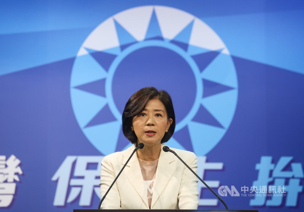 KMT Culture and Communications Committee Chairwoman Wang Yu-min (王育敏) in a statement on Friday / CNA photo Sept. 11, 2020
