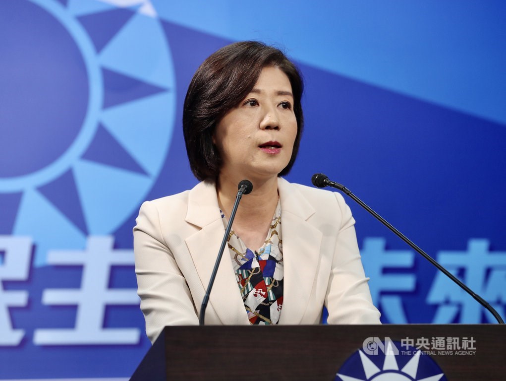 Wang Yu-min (王育敏), chairwoman of KMT Culture and Communications Committee / CNA photo Sept. 14, 2020