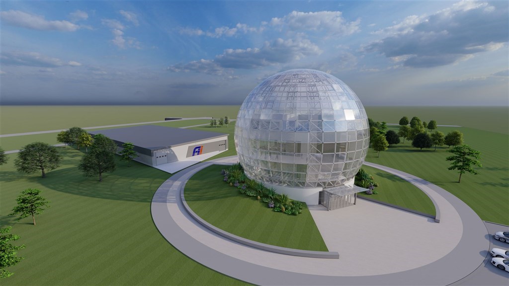 A graphic visualization of the data center once its construction is completed. File photo courtesy of Hon Hai
