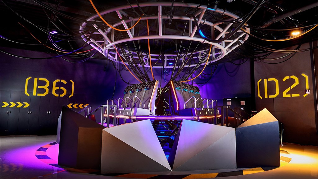 The motion platform for "Ghost in the Shell: Ghost Chaser." Photo courtesy of the Kaohsiung Film Festival