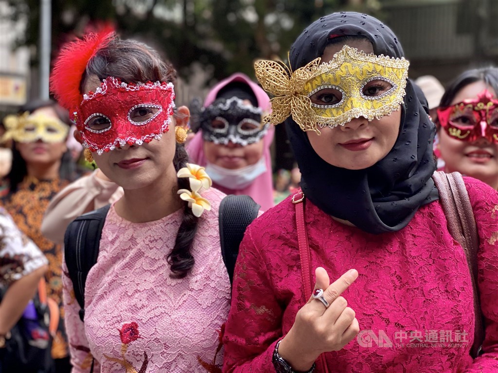 Members of the Indonesian community join in on the fun at the parade. CNA photo Sept. 20, 2020
