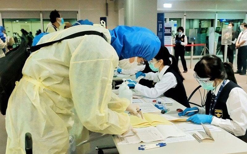 Health screening at Taiwan Taoyuan International Airport. CNA file photo
