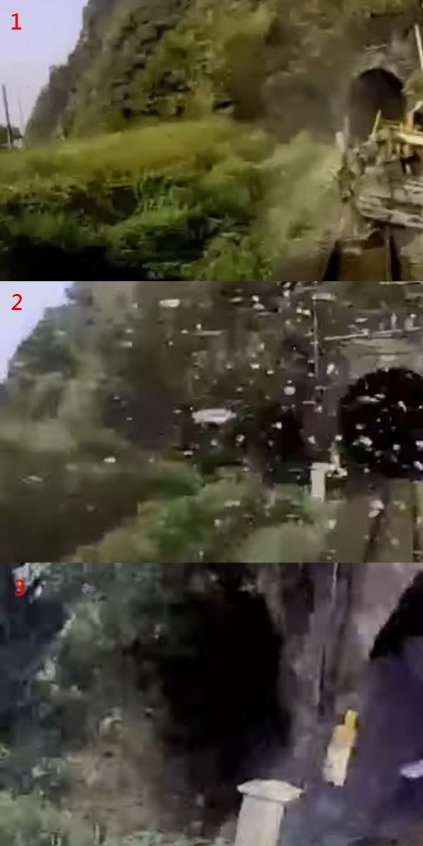 Images from the camera onboard the train. Courtesy of the Taiwan Transportation Safety Board