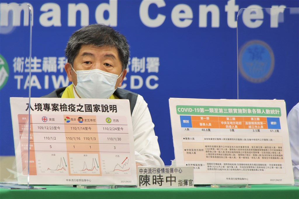 Minister of Health and Welfare Chen Shih-chung. Photo courtesy of the CECC