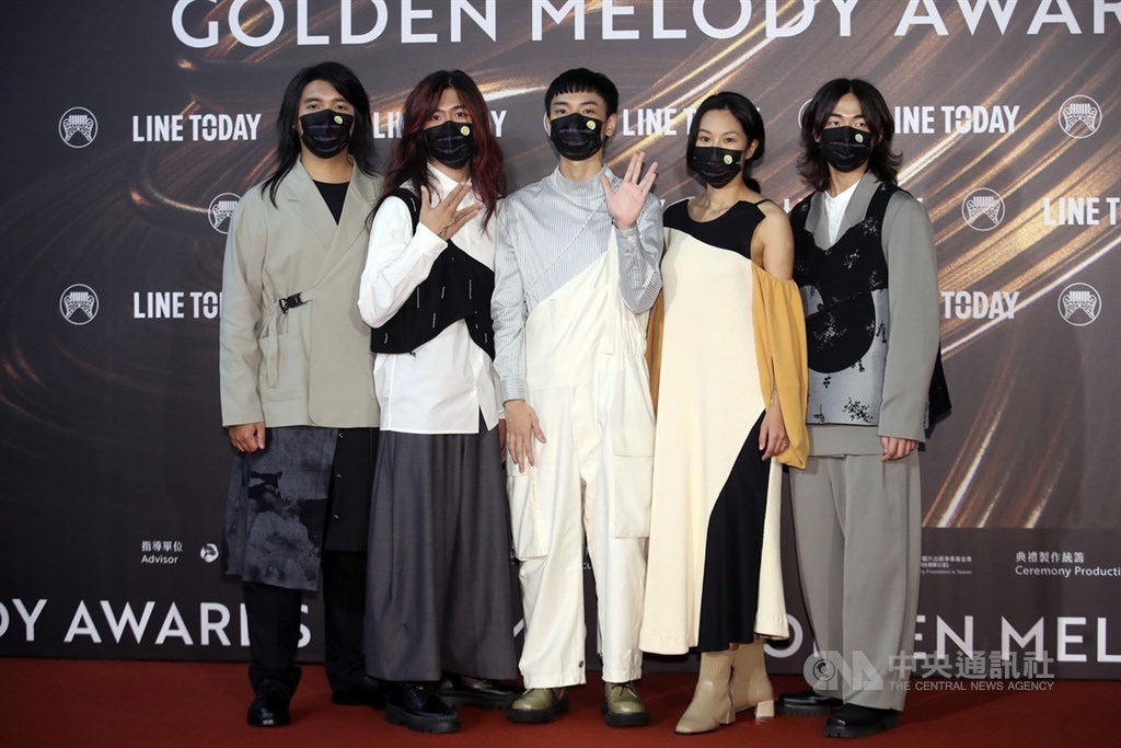 Members of Siàu-lú khah-lah (少女卡拉), a group that is nominated in the categories of best Hakka album and album of the year. CNA photo Aug, 21, 2021