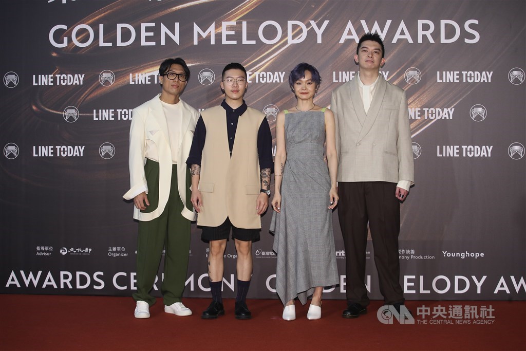 Best new artist nominee, folk band aoi (青虫), which is also competing in the categories of best Taiwanese album and album of the year. CNA photo Aug. 21, 2021