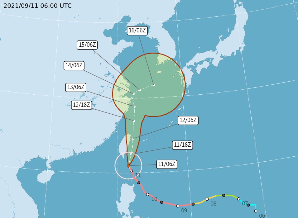 From the Central Weather Bureau website