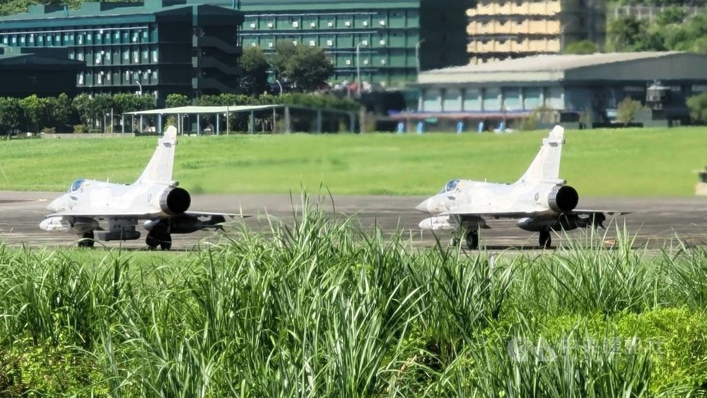 Two Mirage 2000s pictured during Monday