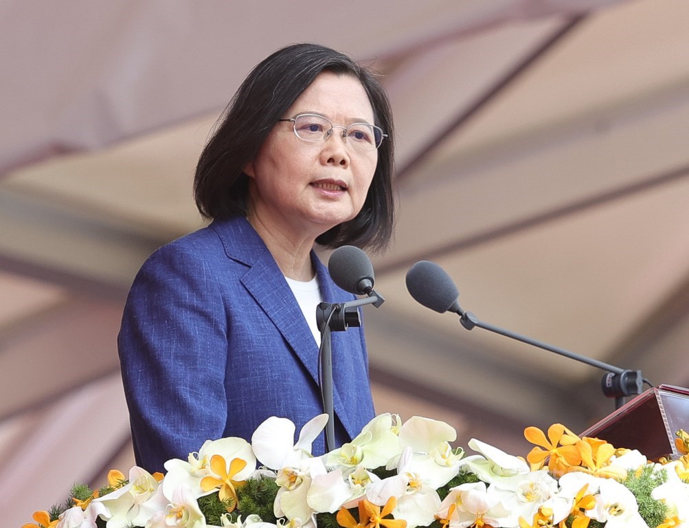 President Tsai Ing-wen. CNA photo Oct. 10, 2021