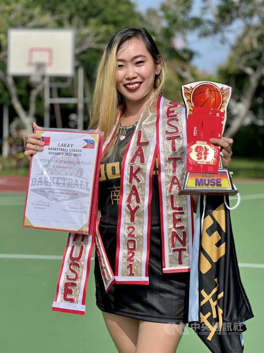 Nankan Rookies basketball team muse Danica Argallon. CNA photo Nov. 21, 2021
