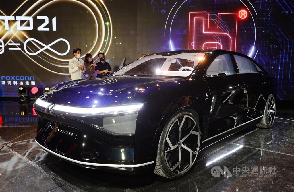 Model E unveiled by Hon Hai in Taipei in October. CNA file photo