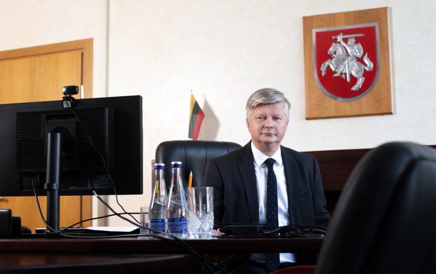 Lithuanian Agriculture Minister Kęstutis Navickas, who is expected to lead a business delegation to visit Taiwan in 2022. Image taken from zum.lrv.lt