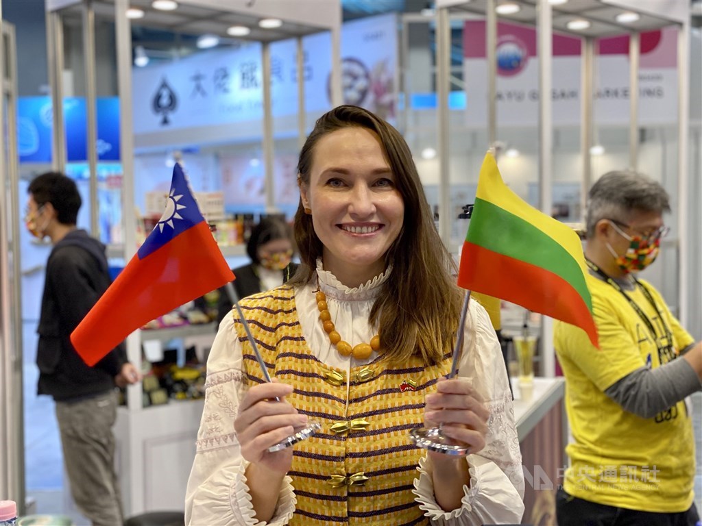 Lithuanian community in Taiwan Chairwoman Ausra Andriuskaite. CNA photo Dec. 22, 2021