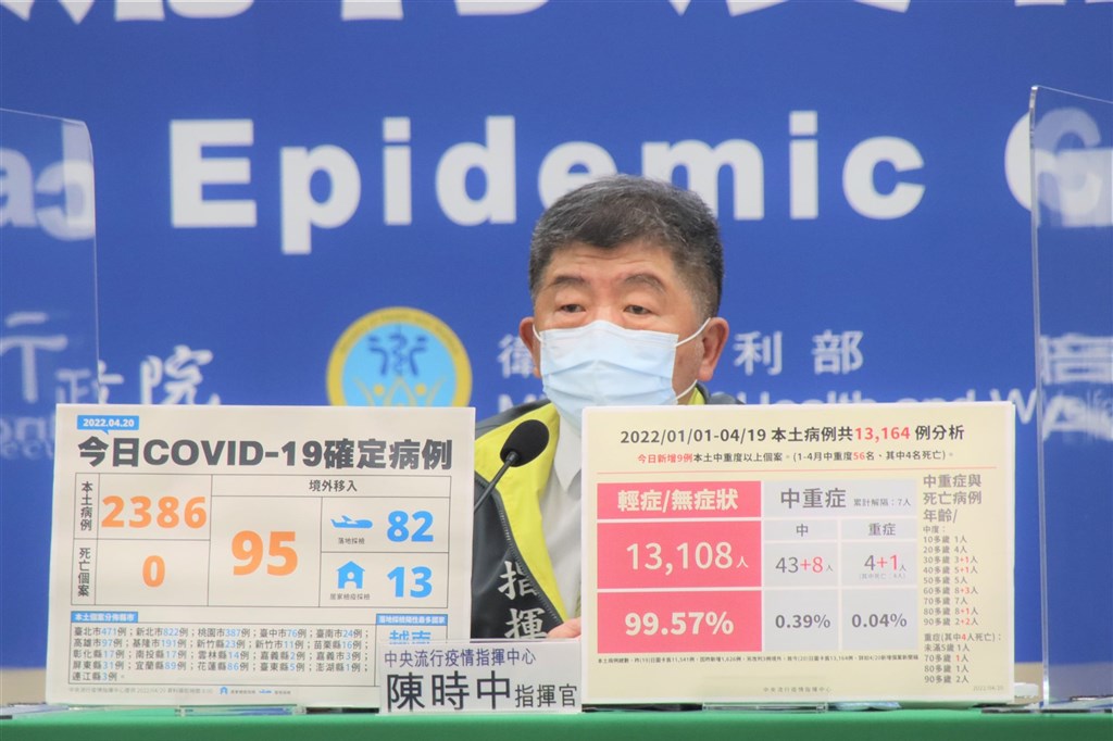 Health Minister Chen Shih-chung at Wednesday