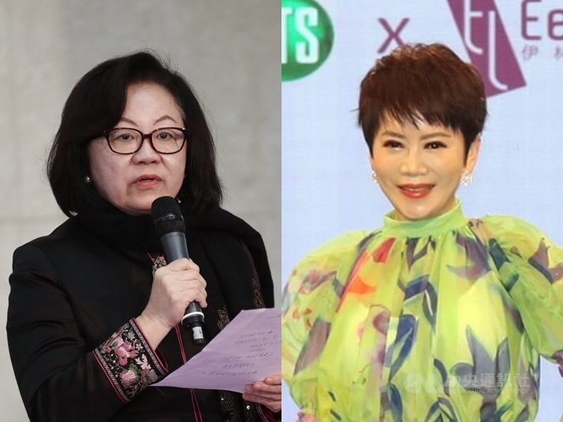 Taiwan Broadcasting System Chairwoman Tchen Yu-chiou (left) and Chinese Television System (CTS) acting General Manager Chen Ya-ling. CNA file photo