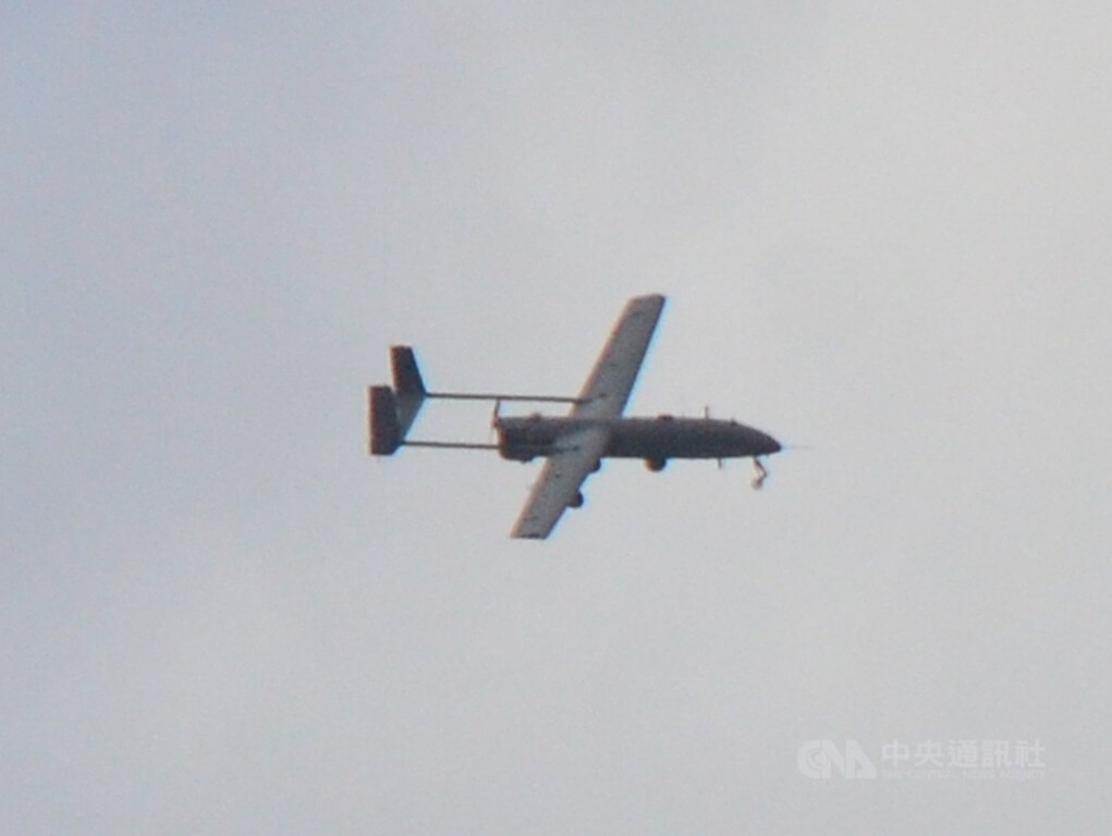 A drone deployed in the missile tests is seen on Tuesday. CNA photo May 10, 2022