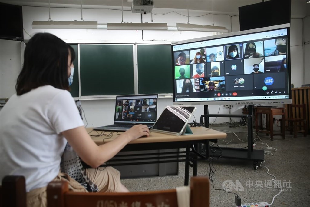 A teacher gives an online class. CNA file photo