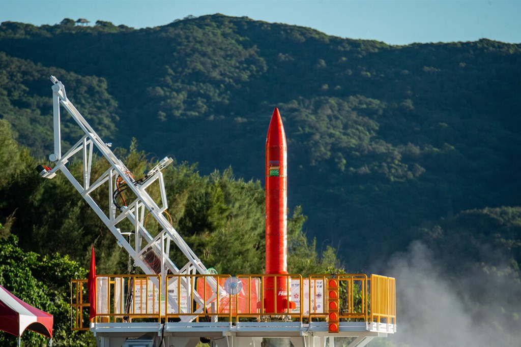 The indigenous HTTP-3A sounding rocket. Photo courtesy of National Space Organization