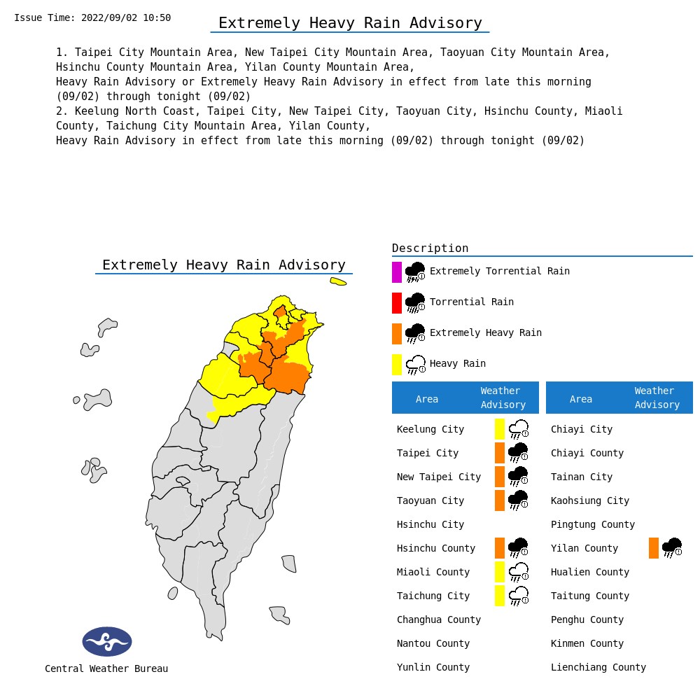 Graphic: Central Weather Bureau