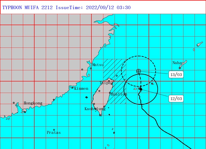 Torrential rain expected in New Taipei as typhoon lingers near Taiwan