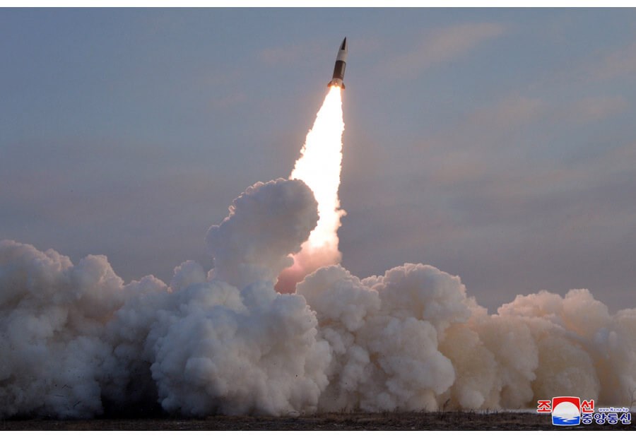 A North Korean missile test fire in January. Image taken from kcna.kp