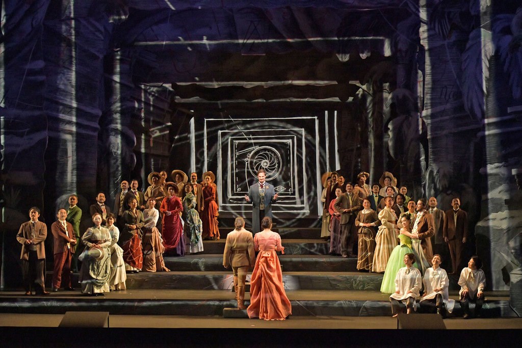 A scene from the 2018 production of " The Magic Flute" created by William Kentridge at New National Theatre, Tokyo. Photo courtesy of National Taichung Theater