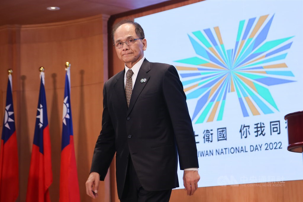 Legislative Yuan speaker You Si-kun is pictured at a news conference in Taipei when he announced the planned National Day events, on Wednesday. CNA photo Oct. 5, 2022