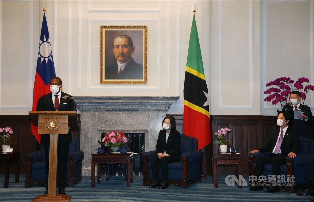 Visiting St. Kitts and Nevis prime minister meets with President Tsai ...