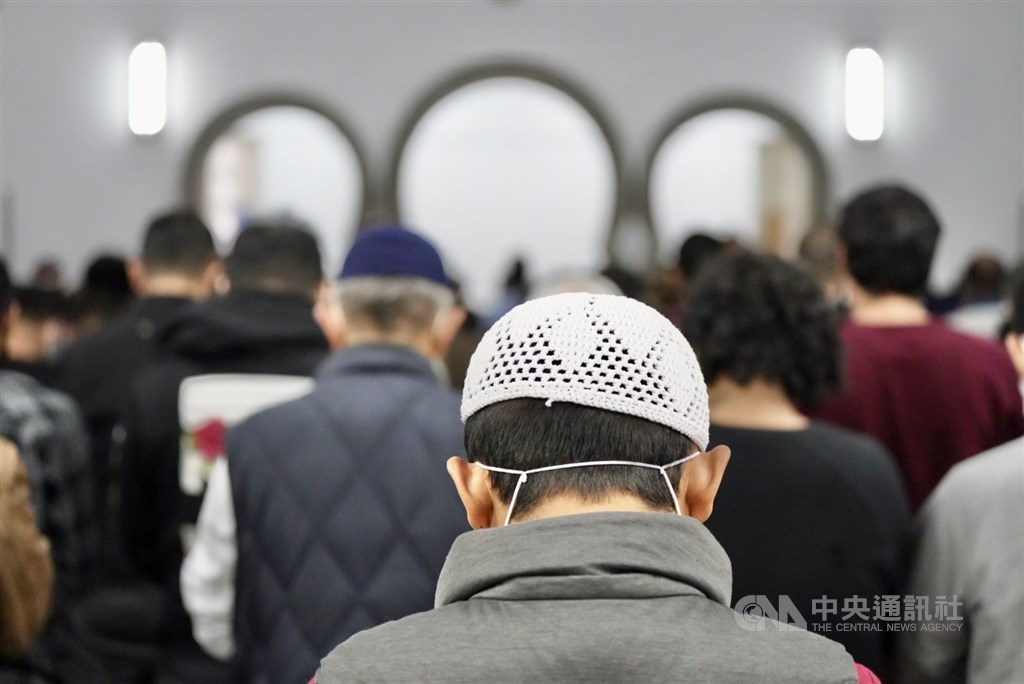 Worshipers pictured at the Taipei Grand Mosque on Dec. 9 say people in Taiwan have been very accommodating of their religious obligations, including a requirement to pray five times a day.
