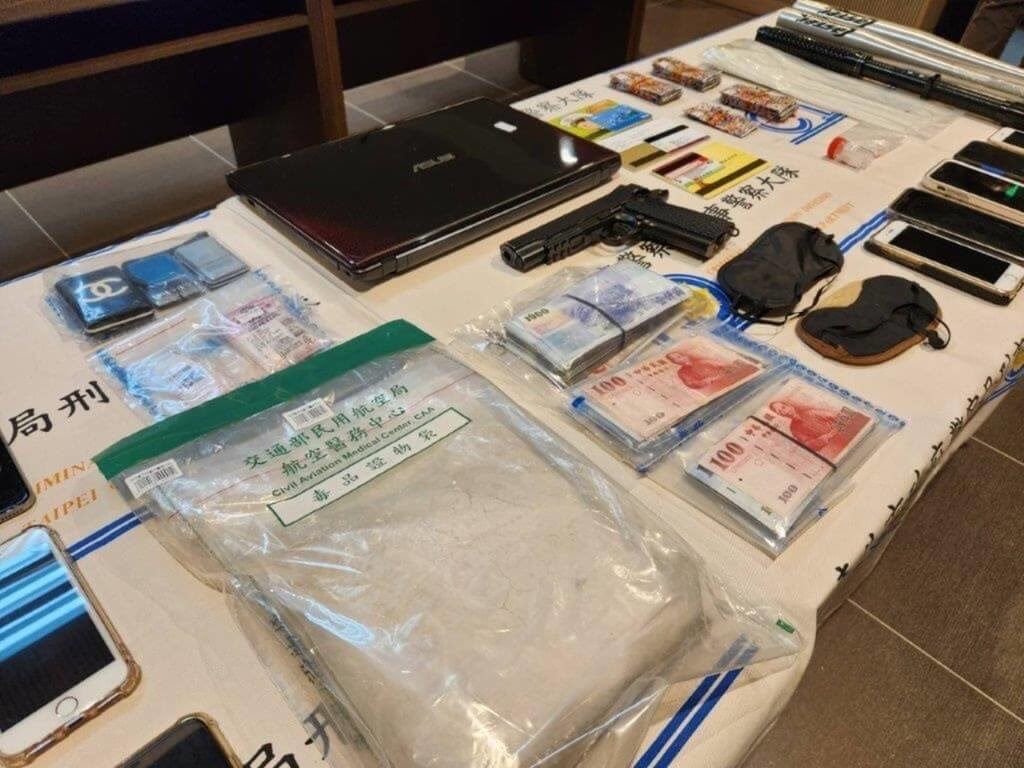 Evidence seized by the police in a scam case. Photo courtesy of Taipei City Police Department