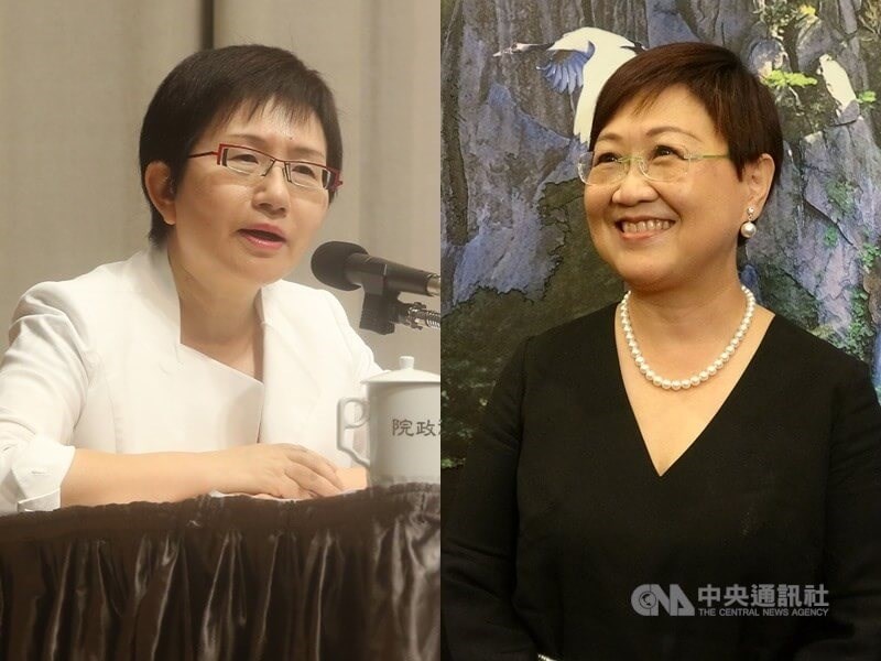 Deputy Finance Minister Chuang Tsui-yun (left) will head the Ministry of Finance and Deputy Minister of the Overseas Community Affairs Council Hsu Chia-ching (right) will lead the council. (CNA file photo)