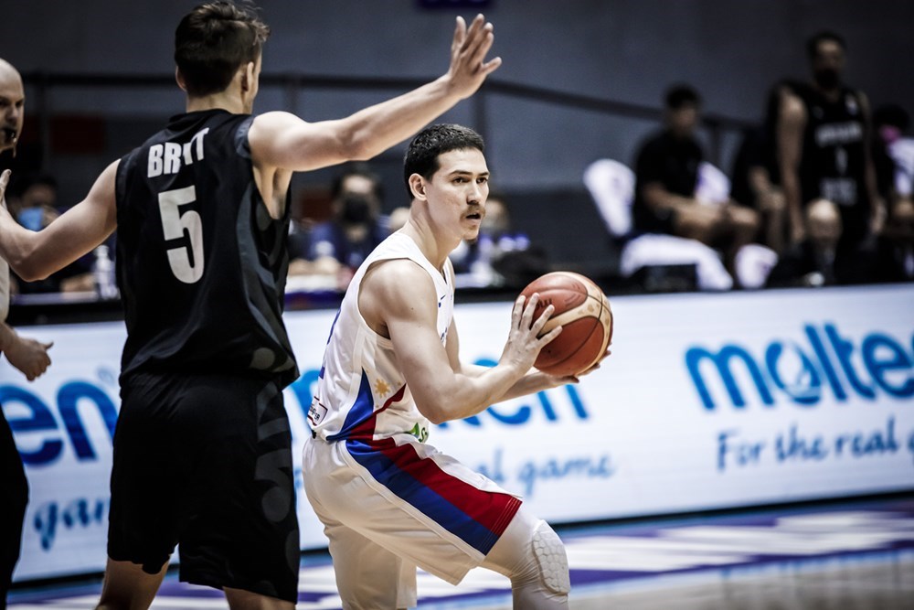 Robert Bolick playing for Gilas Pilipinas against New Zealand in the first round of the FIBA Basketball World Cup 2023 Asian Qualifiers last year. Photo credit fiba.basketball