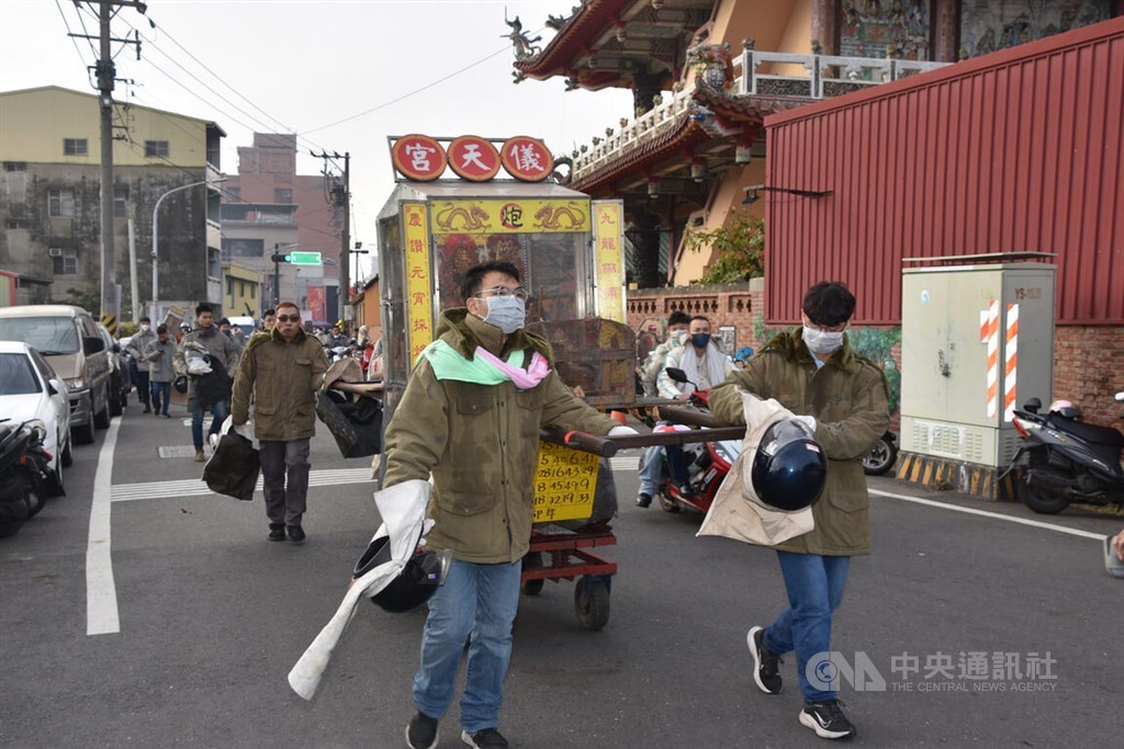 Participants of the Beehive Fireworks Festival in Tainan