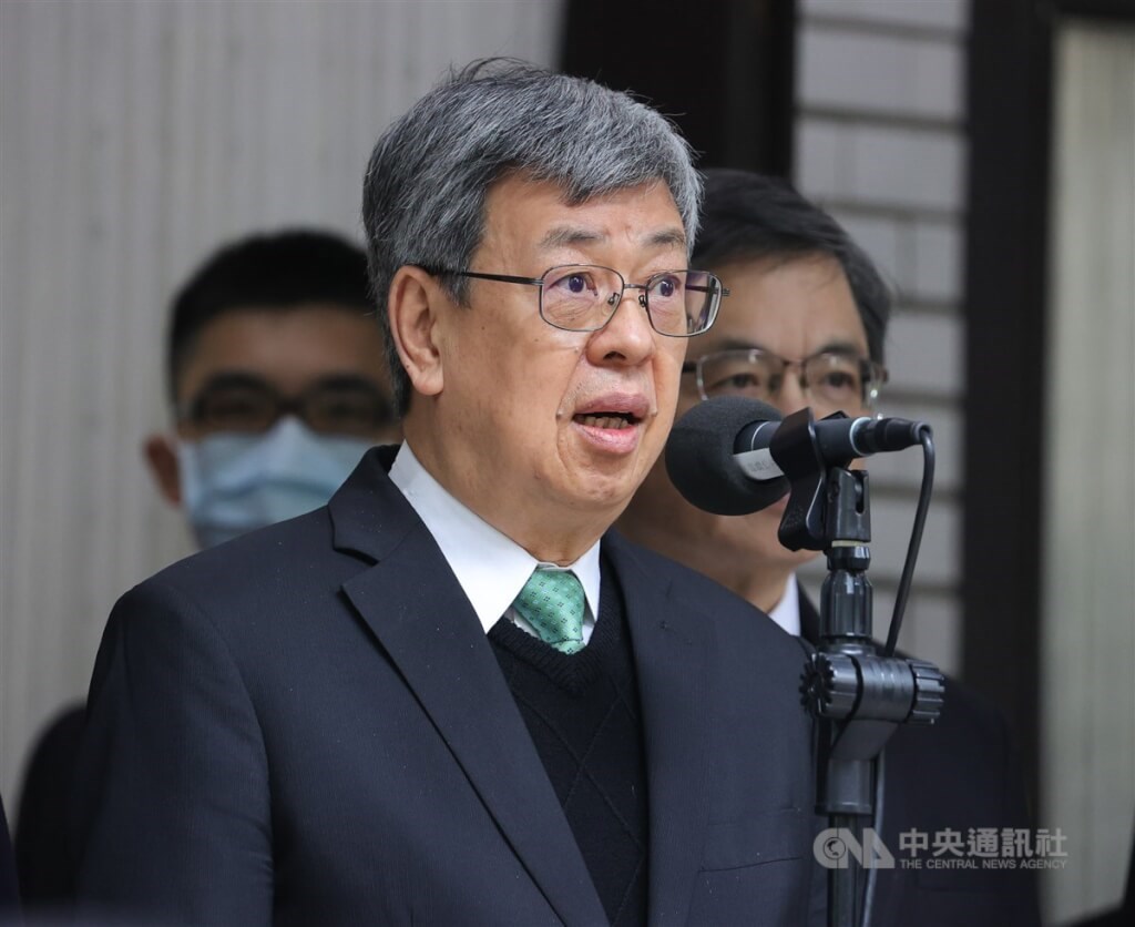 Premier Chen Chien-jen (front). CNA file photo