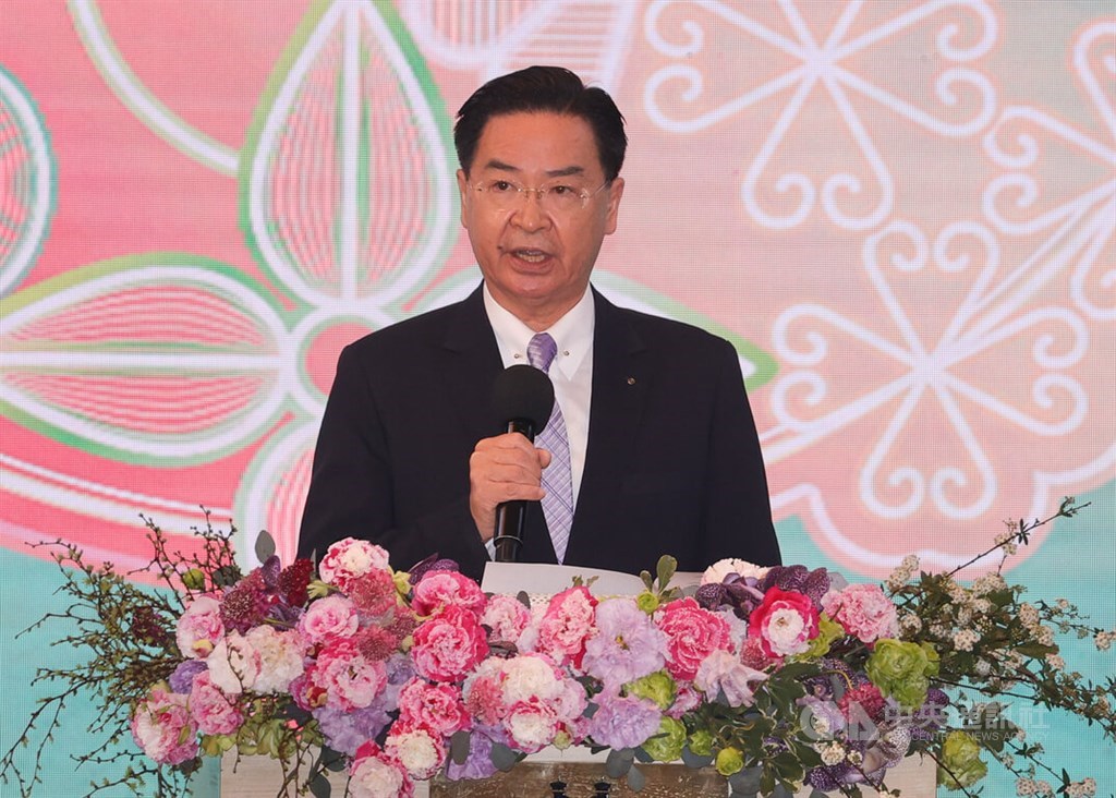 Foreign Minister Joseph Wu is seen at the annual spring banquet in Taipei Friday. CNA photo March 17, 2023