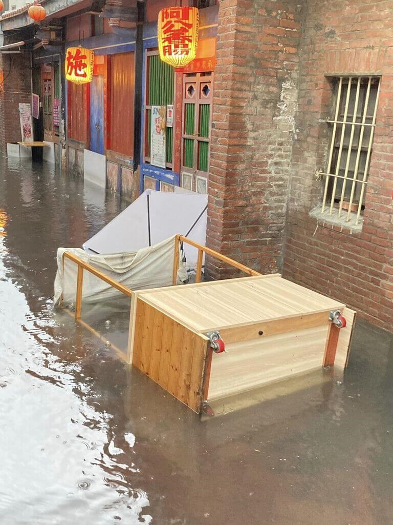 Flooding is seen in several areas in Changhua