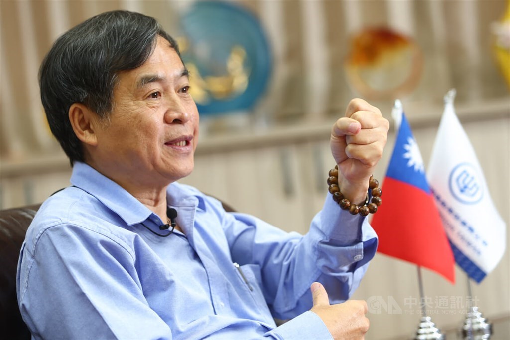 CSBC Corp. Chairman Cheng Wen-lon speaks about his company during an interview with CNA. CNA photo May 14, 2023