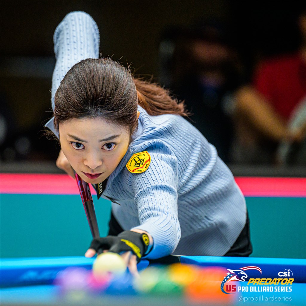Taiwanese pool player Chou Chieh-yu is seen at the 2023 Wisconsin Women